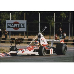 Emerson Fittipaldi F1 Mclaren world champion signed genuine signature photo. COA UACC