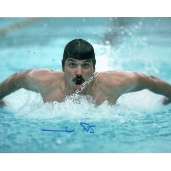 Mark Spitz Olympic swimming champion signed genuine signature photo. COA UACC