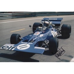 Jackie Stewart F1 Tyrrell world champion signed genuine signature photo. COA UACC