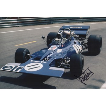 Jackie Stewart F1 Tyrrell world champion signed genuine signature photo. COA UACC