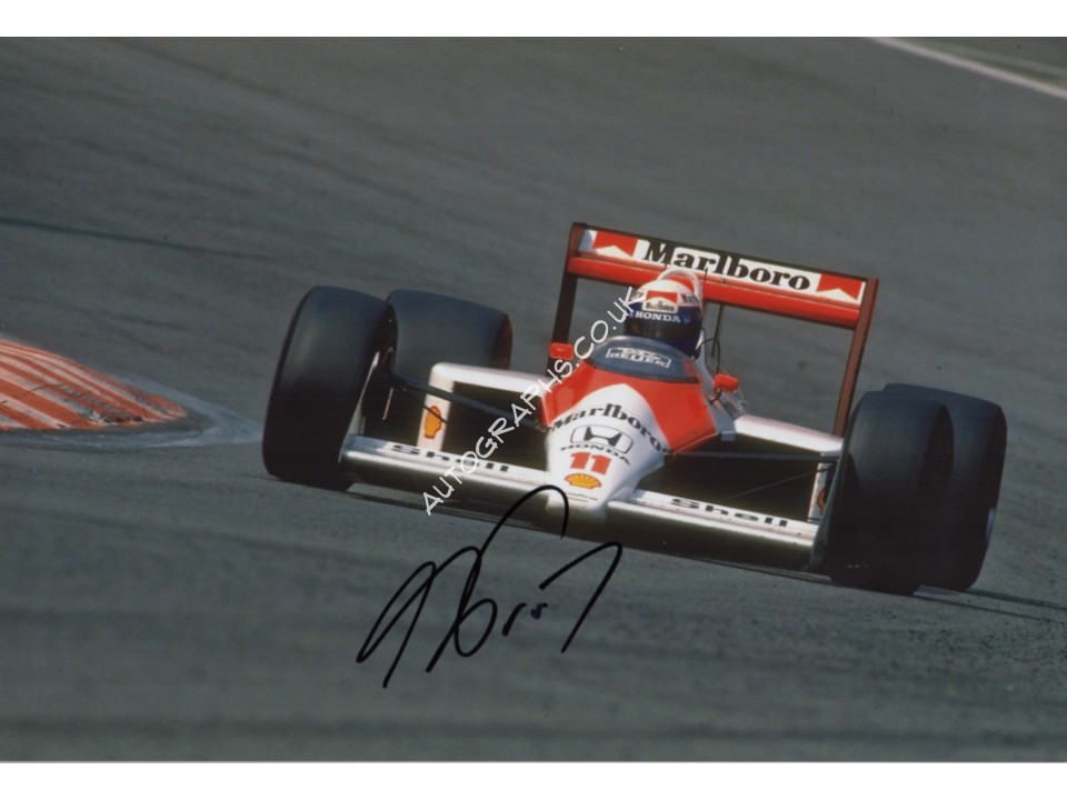 Alain Prost F1 McLaren authentic signed genuine signature photo 3. COA UACC