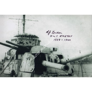 WW2 Jack London Graf Spee genuine authentic original signed photo 5. COA UACC