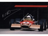 Richard Attwood Lotus Ford 49 signed genuine signature authentic photo. COA UACC