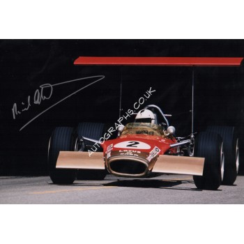 Richard Attwood Lotus Ford 49 signed genuine signature authentic photo. COA UACC