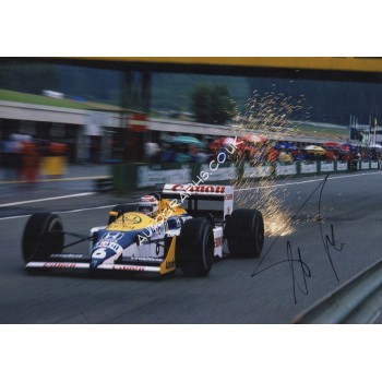 Nelson Piquet F1 Williams signed genuine signature authentic photo 14. COA UACC