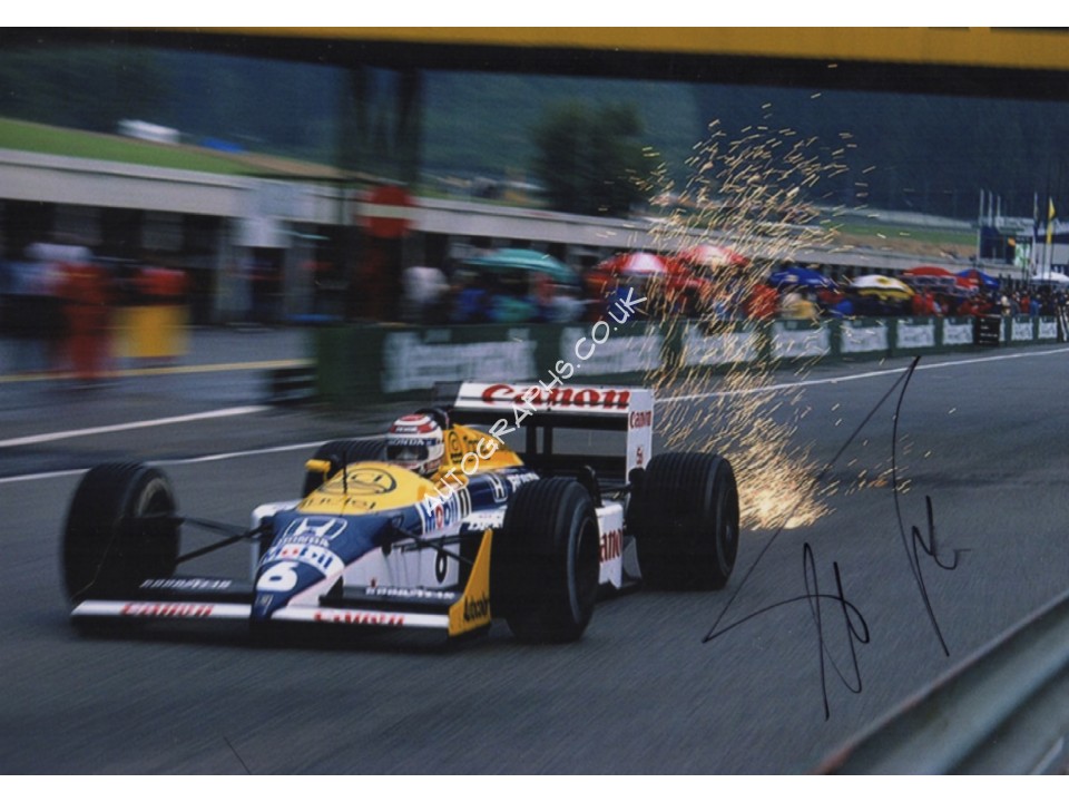 Nelson Piquet F1 Williams signed genuine signature authentic photo 14. COA UACC