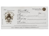 Harry Potter authentic genuine Gringotts Bank Cheque display. COA UACC