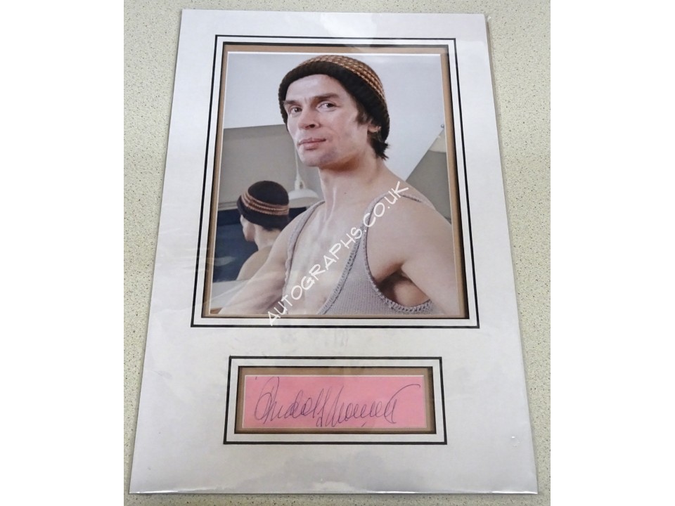 Rudolf Nureyev ballet signed genuine signature autograph display. COA UACC Rudolf Nureyev ballet signed genuine signature autograph display. COA UACC