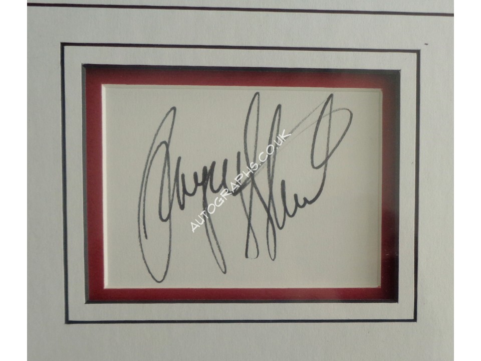 Payne Stewart Golf signed genuine signature autograph display. COA UACC