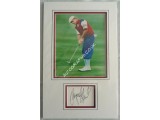 Payne Stewart Golf signed genuine signature autograph display. COA UACC