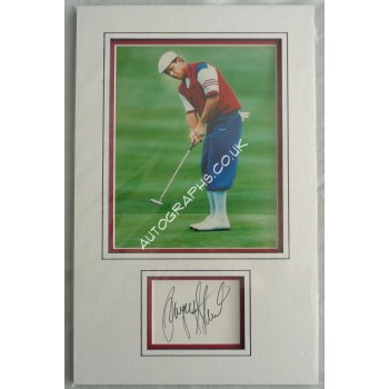 Payne Stewart Golf signed genuine signature autograph display. COA UACC