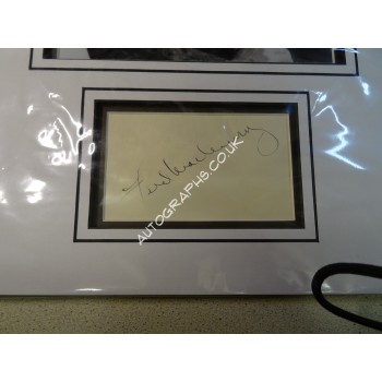 Fred MacMurray signed genuine signature autograph display. COA UACC