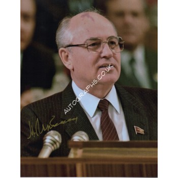 Mikhail Gorbachev Soviet Union genuine signature autograph. COA UACC