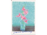 David Hockney genuine signature autograph colour postcard. COA UACC David Hockney genuine signature autograph colour postcard. COA UACC