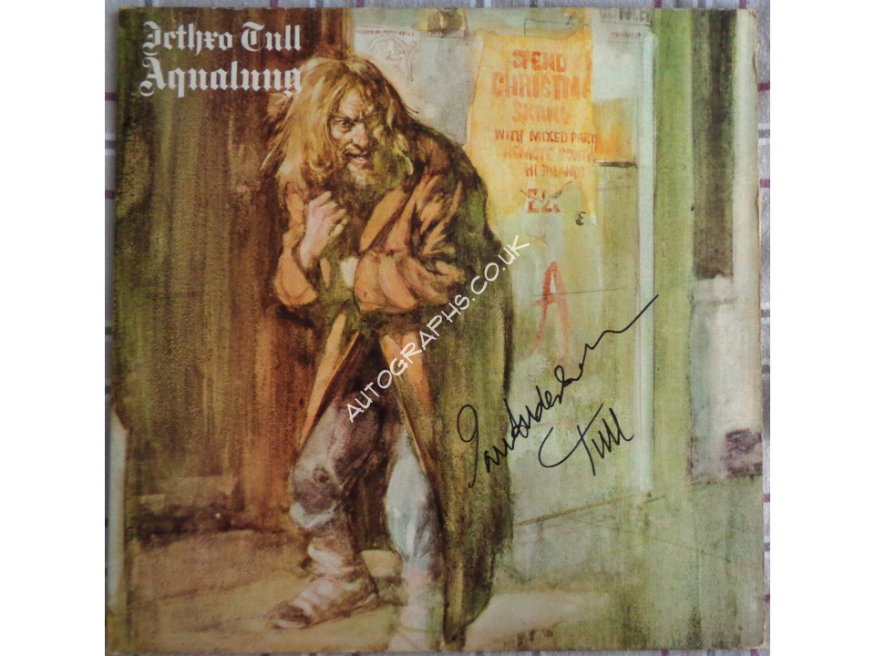 Ian Anderson Jethro Tull Aqualung authentic signed genuine signature Album. COA UACC Ian Anderson Jethro Tull Aqualung authentic signed genuine signature Album. COA UACC