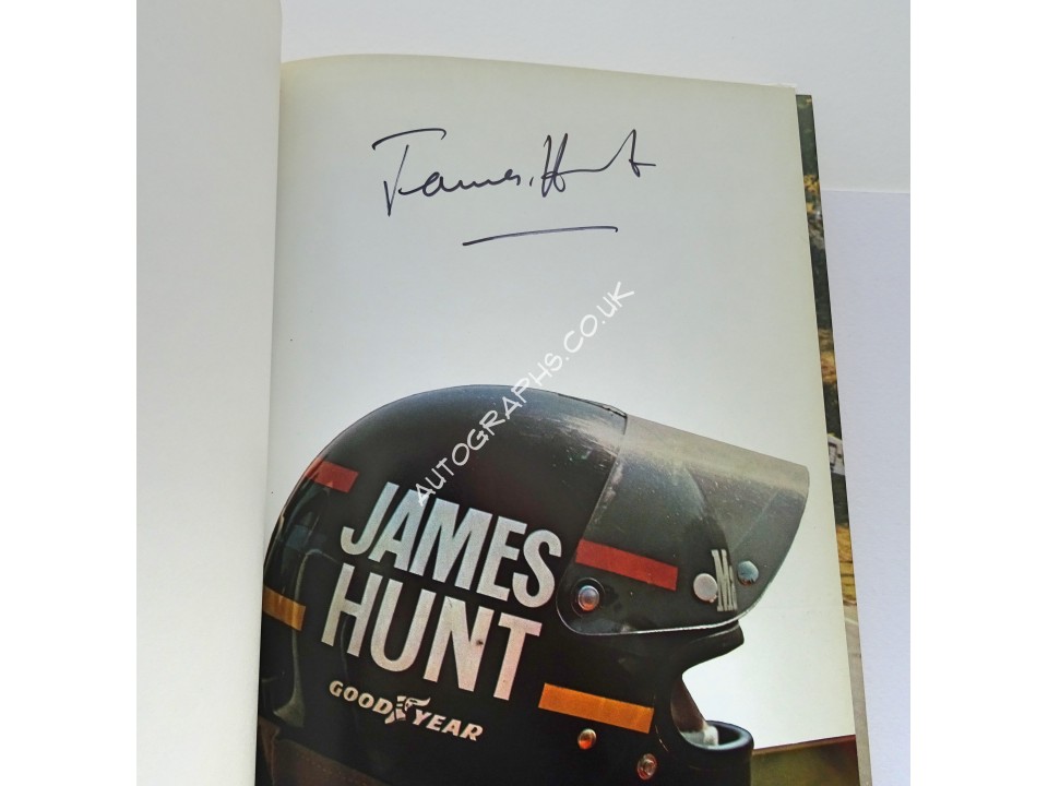 James Hunt F1 McLaren Against All Odds authentic signed book. COA UACC