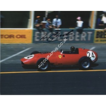 Tony Brooks Ferrari F1 genuine authentic signed photo. COA UACC