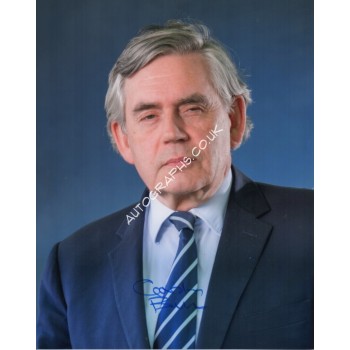 Gordon Brown Politics PM signed authentic signature photo. COA UACC