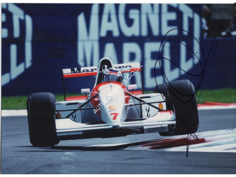 Mika Hakkinen McLaren F1 genuine signed authentic autograph photo. COA UACC