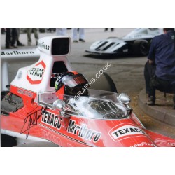 Emerson Fittipaldi McLaren F1 genuine signed authentic autograph photo. COA UACC