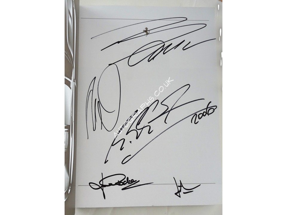 Michael Schumacher Ferrari F1 authentic signed autograph year book 2006. COA UACC