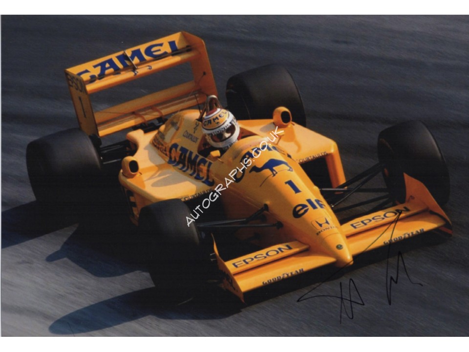 Nelson Piquet Lotus F1 genuine signed authentic autograph photo. COA UACC