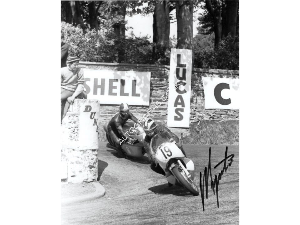 Giacomo Agostini TT IOM genuine signed authentic autograph photo. COA UACC Giacomo Agostini TT IOM genuine signed authentic autograph photo. COA UACC