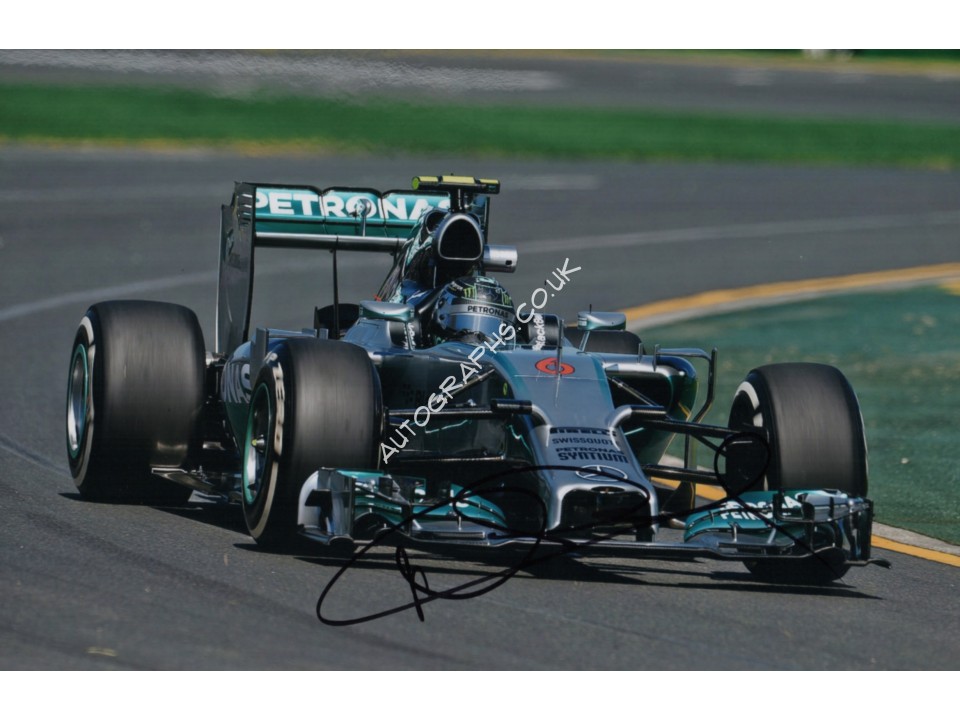 Nico Rosberg Mercedes F1 genuine signed authentic autograph photo. COA UACC