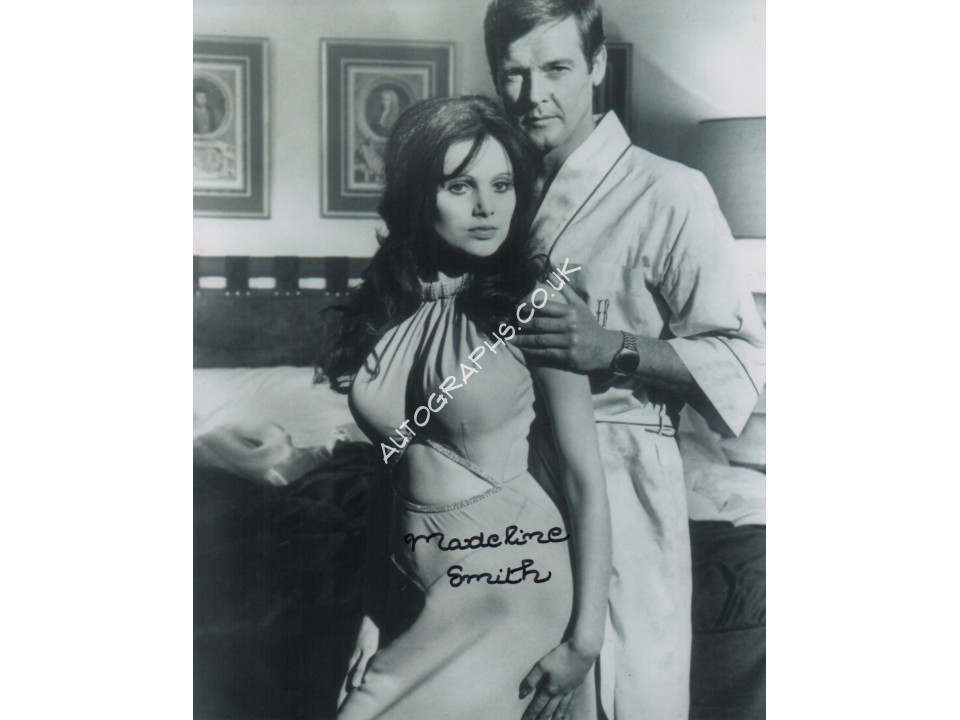 James Bond Madeline Smith original genuine autograph authentic photo. COA UACC