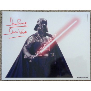 Dave Prowse Darth Vader Star Wars signed genuine signature photo. COA UACC