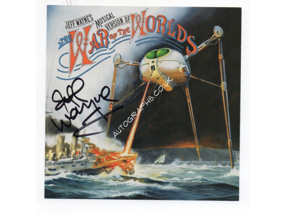 Jeff Wayne War of the Worlds signed genuine signature autograph CD. COA UACC Jeff Wayne War of the Worlds signed genuine signature autograph CD. COA UACC