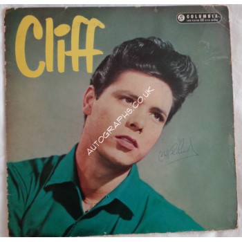 Cliff Richard signed genuine signature autograph vinyl record album. COA UACC