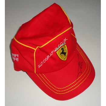 Fernando Alonso Ferrari F1 signed genuine signature autograph cap. COA UACC Fernando Alonso Ferrari F1 signed genuine signature autograph cap. COA UACC