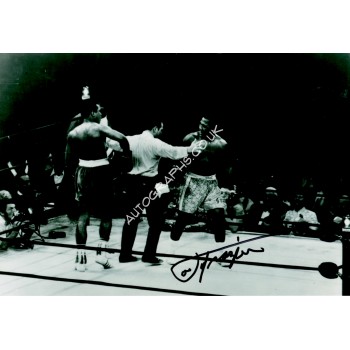 Joe Frazier Boxing Ali signed genuine signature autograph photo. COA UACC