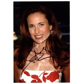 Andie MacDowell  signed authentic genuine signature. COA UACC