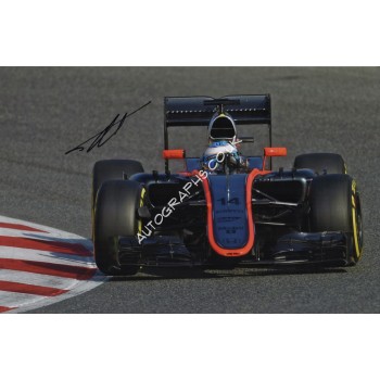 Fernando Alonso McLaren F1 genuine authentic autograph signed photo. COA UACC