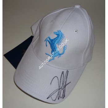Sebastian Vettel F1 Ferrari authentic genuine signed cap. COA UACC
