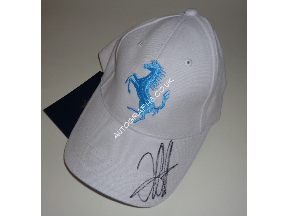 Sebastian Vettel F1 Ferrari authentic genuine signed cap. COA UACC