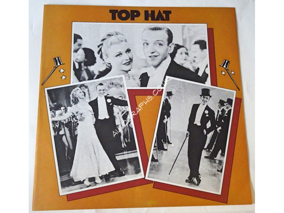 Fred Astaire vintage album genuine authentic autograph signed. COA UACC
