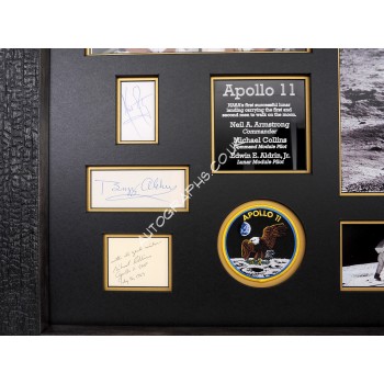 Apollo 11 Neil Armstrong Aldrin Collins genuine authentic autograph signed display. COA UACC Apollo 11 Neil Armstrong Aldrin Collins genuine authentic autograph signed display. COA UACC