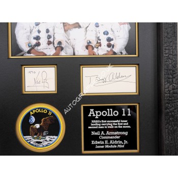 Apollo 11 Neil Armstrong Buzz Aldrin genuine authentic autograph signed display. COA UACC Apollo 11 Neil Armstrong Buzz Aldrin genuine authentic autograph signed display. COA UACC