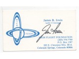 Jim James Irwin Apollo signed Genuine signature High Flight card. COA UACC