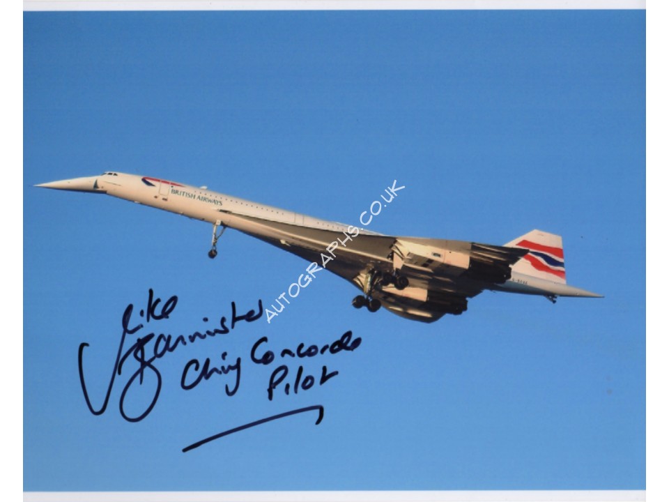 Concorde Mike Bannister genuine signed photo 6. COA UACC