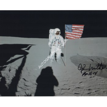 Edgar Mitchell Apollo 14 Frau Mauro signed Genuine signature photoCOA. COA UACC