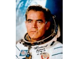 Andrian Nikolayev cosmonaut signed Genuine signature photo. COA UACC