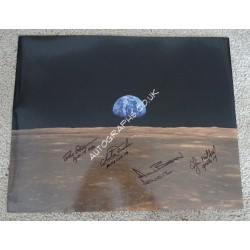 Apollo 12 14 15 16 authentic signed Genuine signature poster. COA UACC