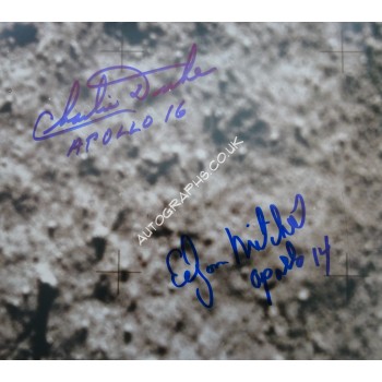 Apollo 12 15 16 First footprint authentic signed Genuine signature photo. COA UACC Apollo 12 15 16 First footprint authentic signed Genuine signature photo. COA UACC