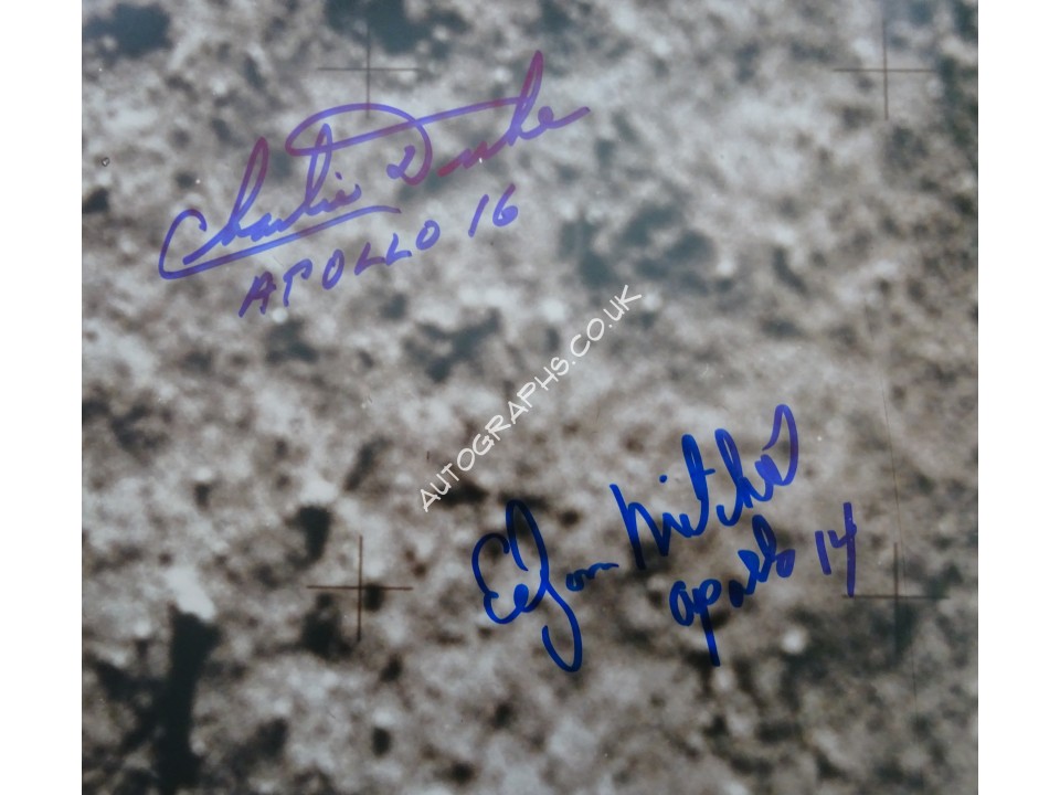 Apollo 12  15 16 First footprint authentic signed Genuine signature photo. COA UACC
