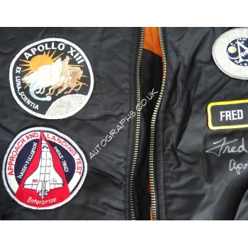 Fred Haise Apollo 13 authentic signed Genuine signature flight jacket. COA UACC Fred Haise Apollo 13 authentic signed Genuine signature flight jacket. COA UACC