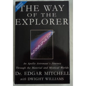 Ed Mitchell Apollo space authentic genuine signature signed book. COA UACC